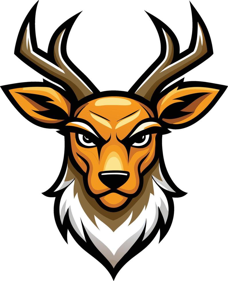 Deer head mascot logo design vector