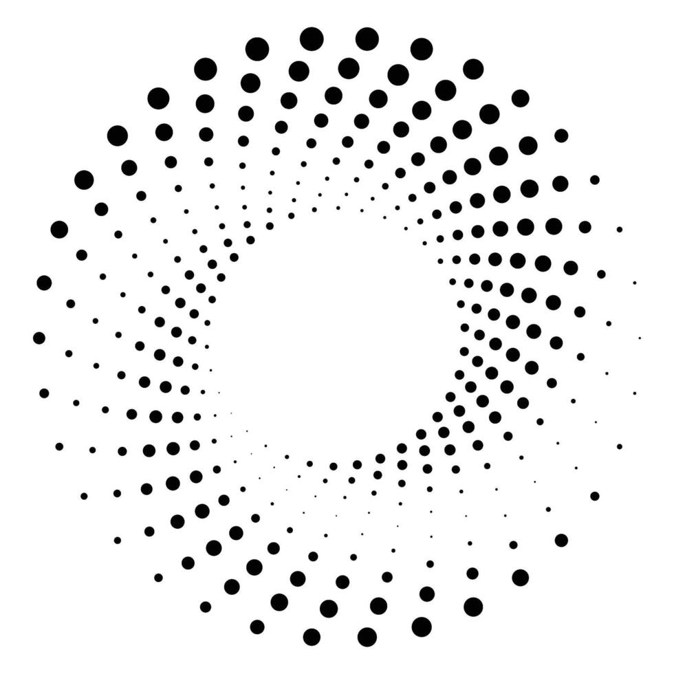 Black round dotted texture vector