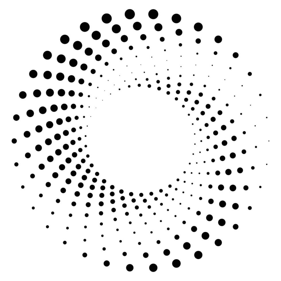 Halftone circles, halftone dot pattern texture vector