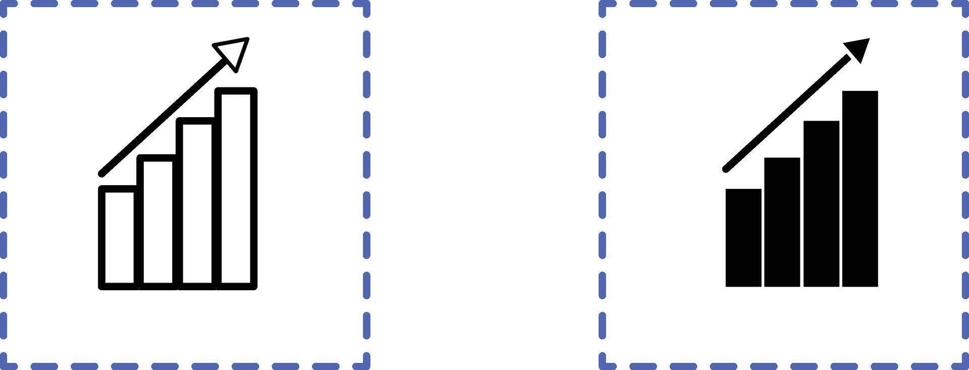 Bar growth Icon vector