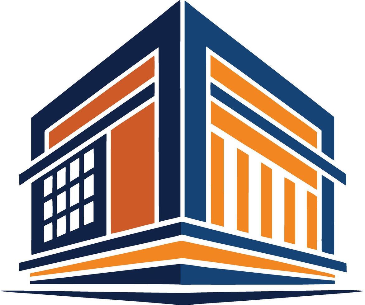 The logo for the building company vector
