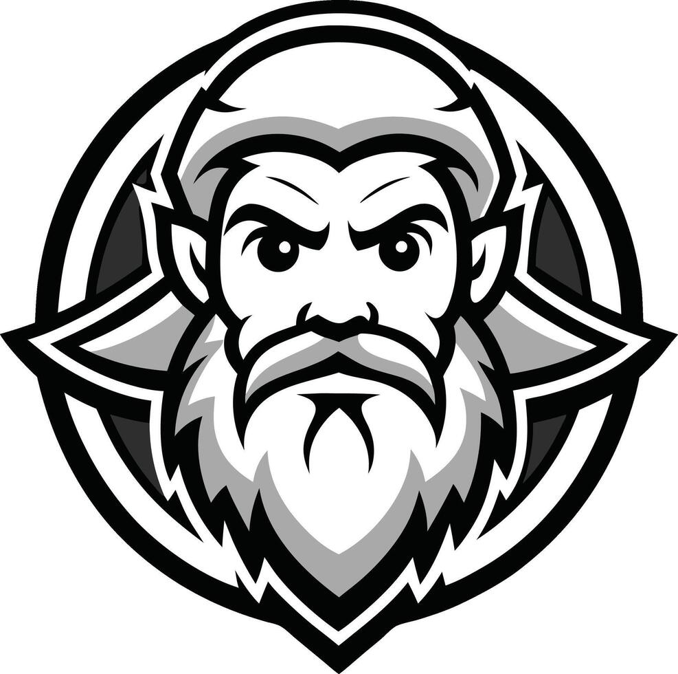 A bearded man with a beard and a hat vector