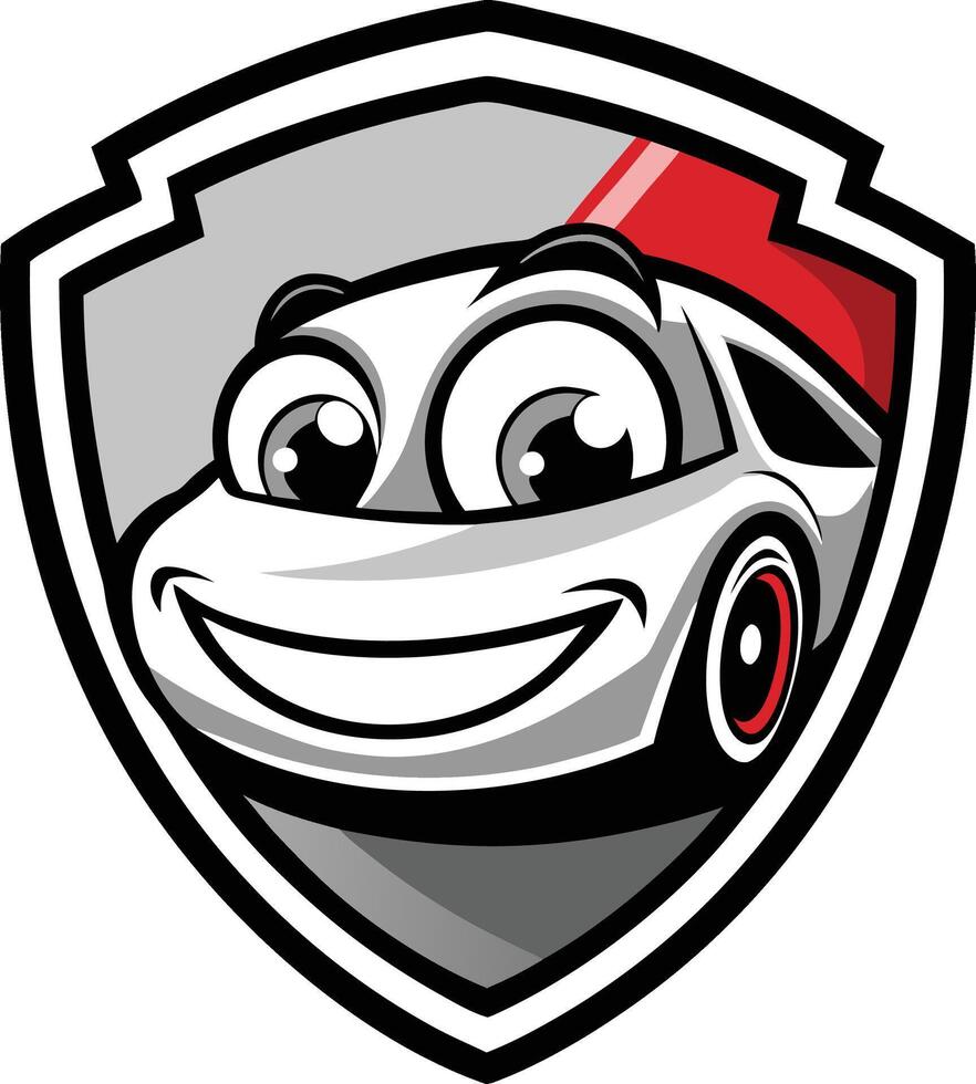 Car mascot illustration vector