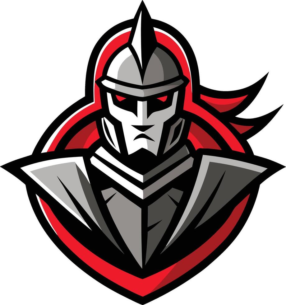 The logo for a team of knights vector