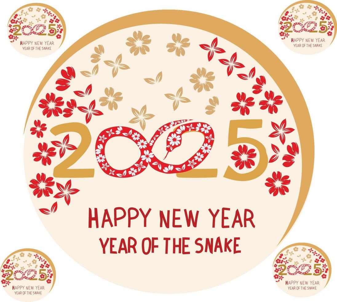 Happy new year of the snake vector