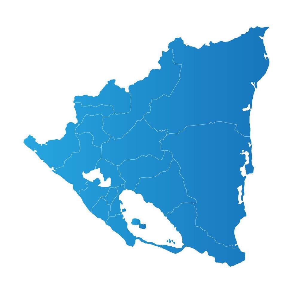 Nicaragua district Country land Map vector