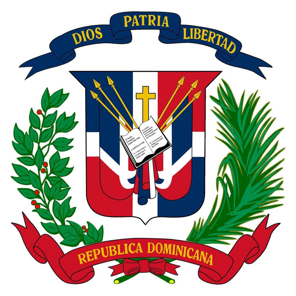 Dominican element flag national material design vector