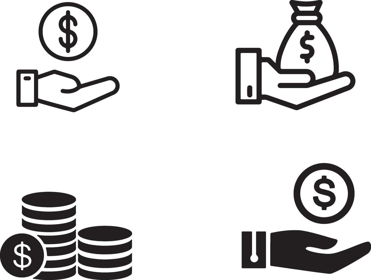 Minimalistic Financial Graphics for Branding and Design vector