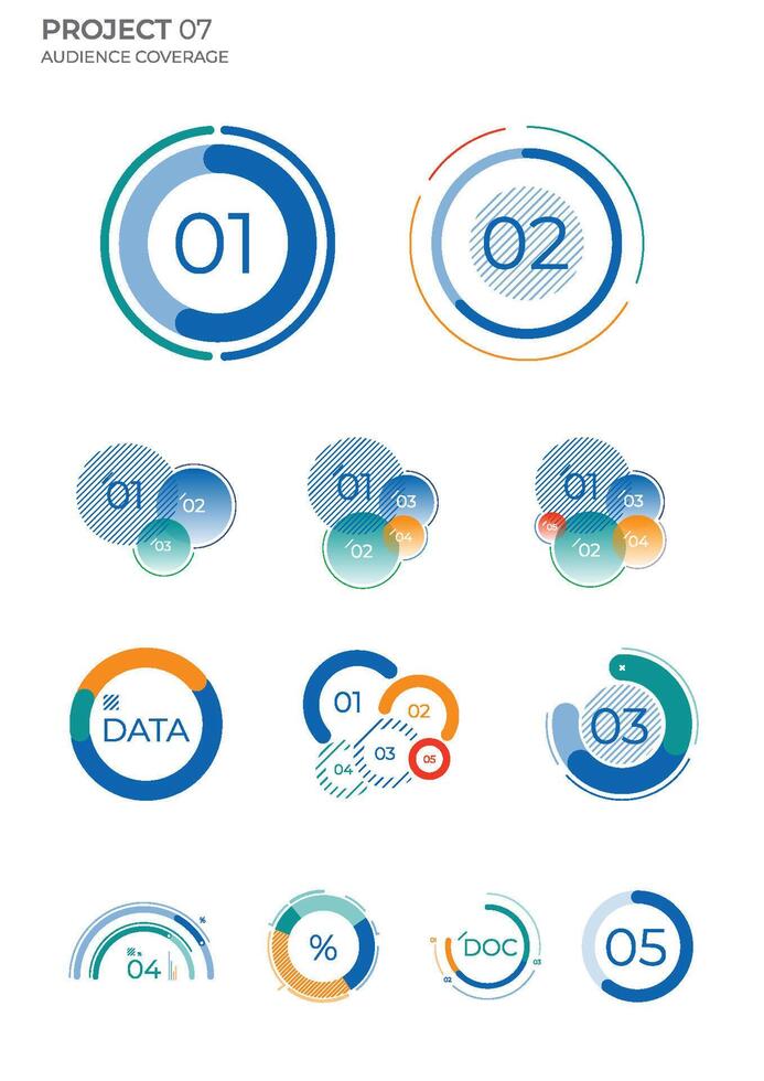 Visual charts. Finance elements commercial illustration. vector