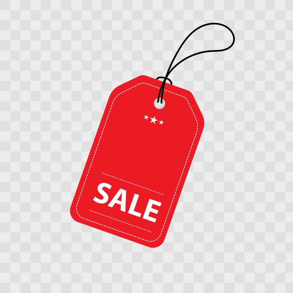 illustration empty price tags red suit for label, tag, coupon, discount, and budge. vector