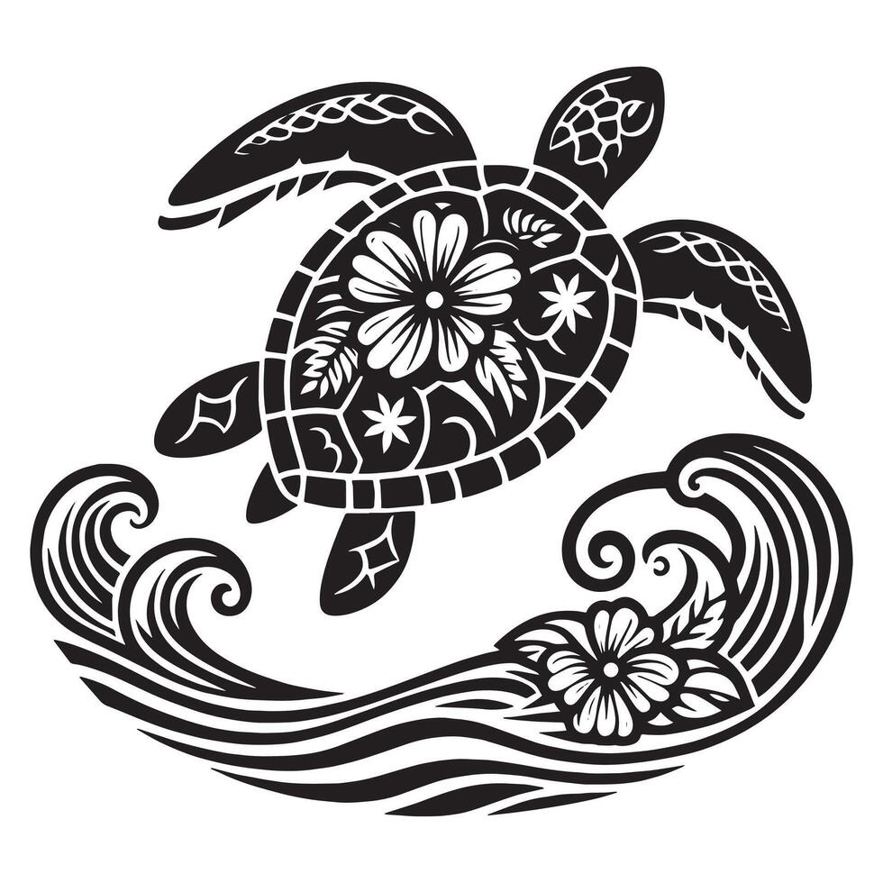 Tide Traveler Turtle s Journey vector