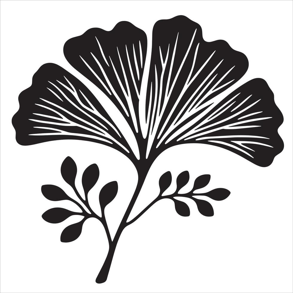 Natures Ornament The Ginkgo Touch vector