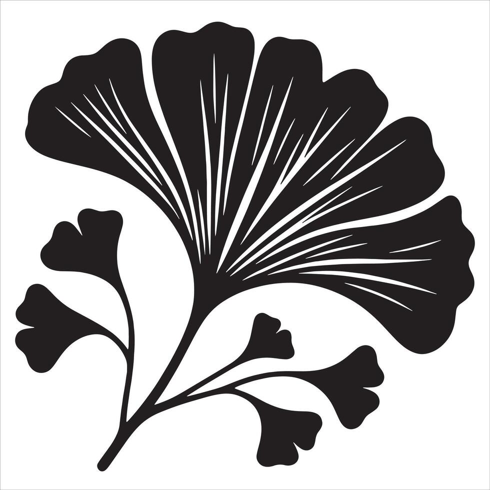 Timeless Elegance The Ginkgo Leaf vector