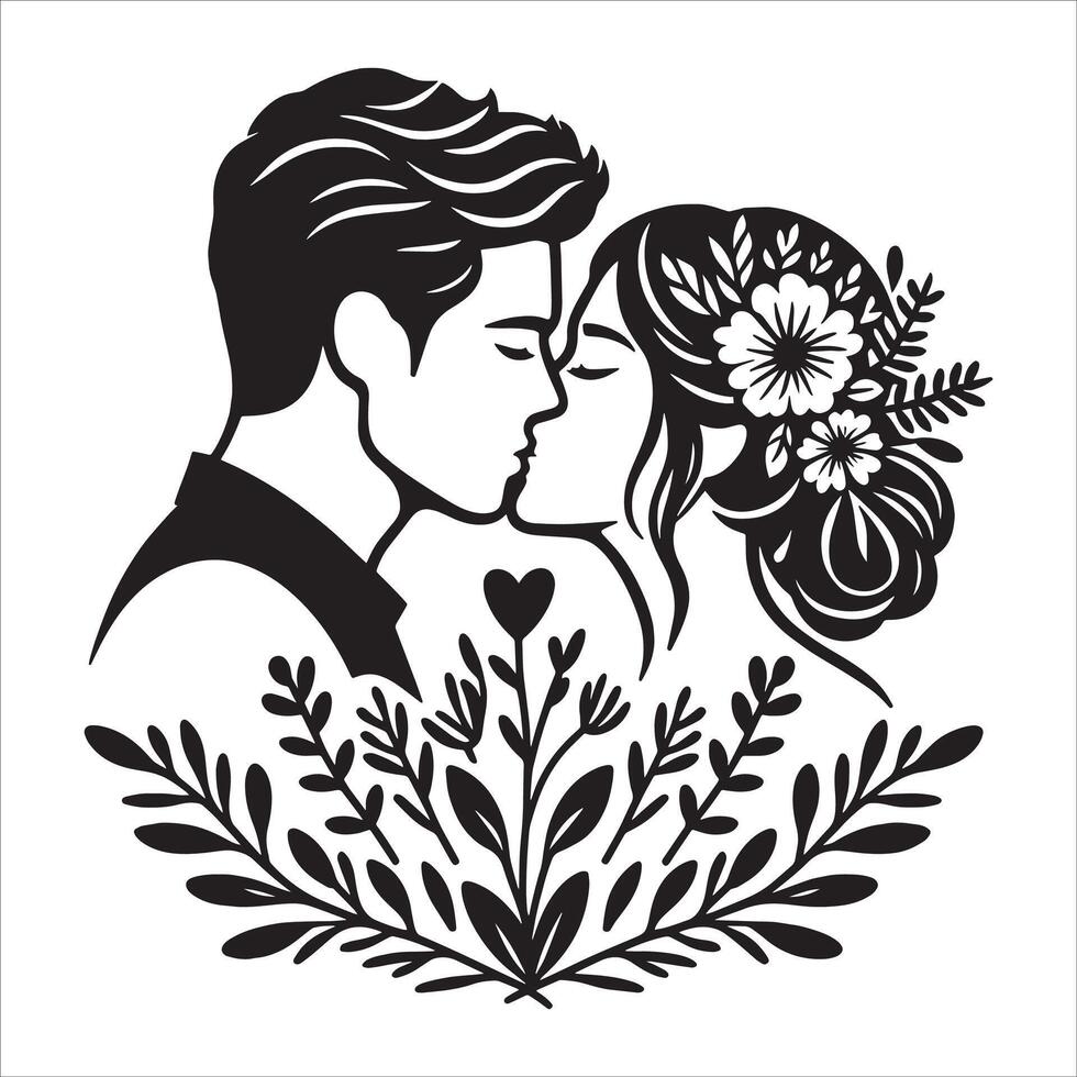 Romance in Bloom vector