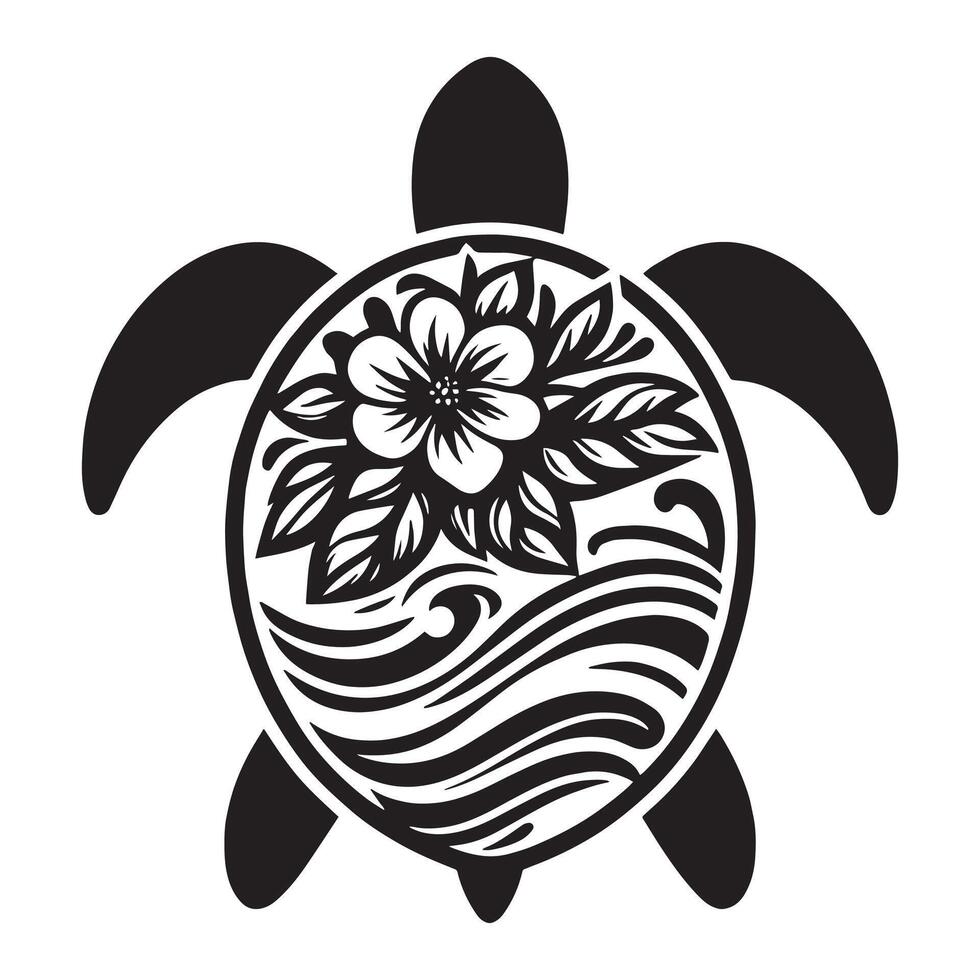 Sea Harmony Turtle and Tide vector