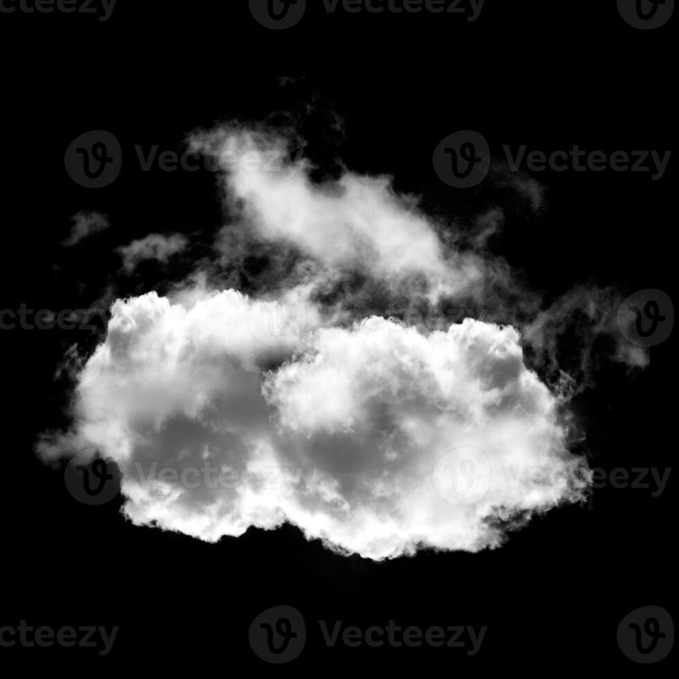 Black cloud or smoke isolated over white background, black and white grayscale negative reversed color mode illustration photo
