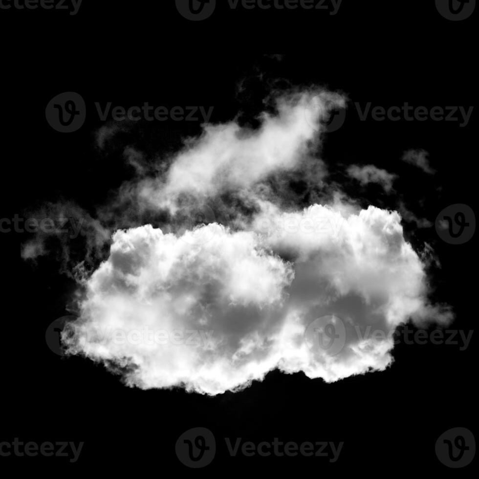 Black cloud or smoke isolated over white background, black and white grayscale negative reversed color mode illustration photo