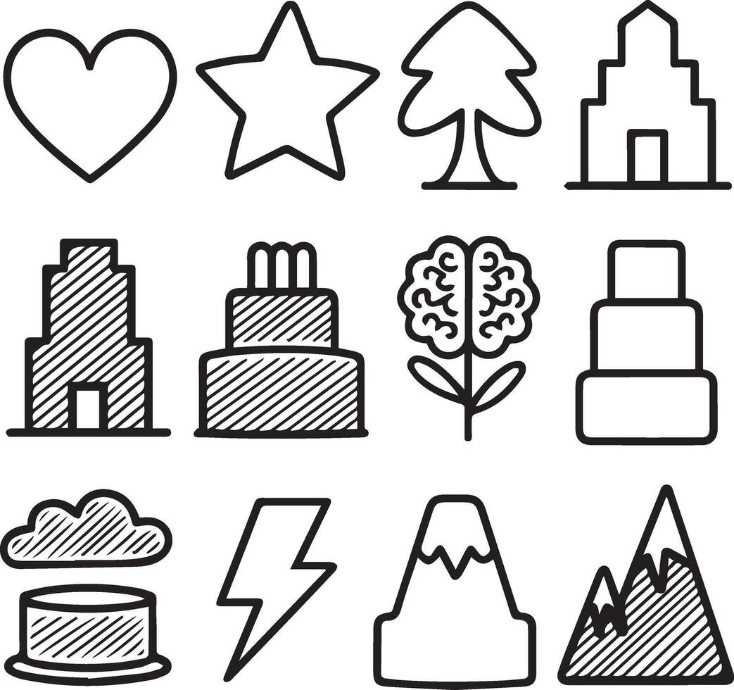 A set of icons for wedding and other events vector