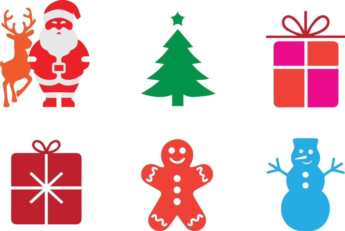Happy Christmas elements vector