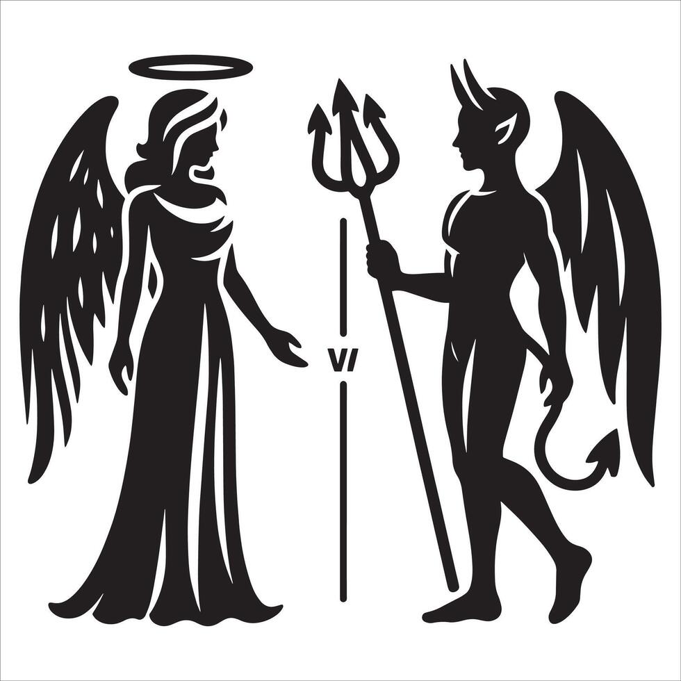 Wings of Light Flames of Darkness vector