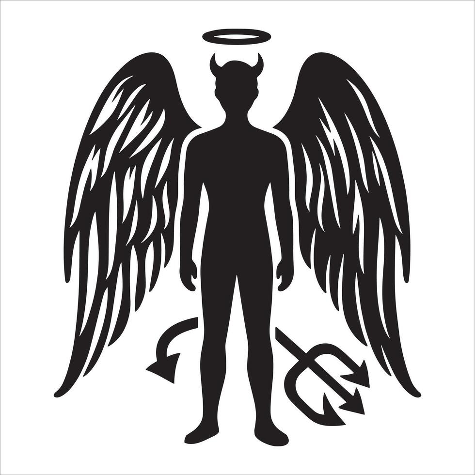 Heavenly vs Hellish The Battle of Souls vector