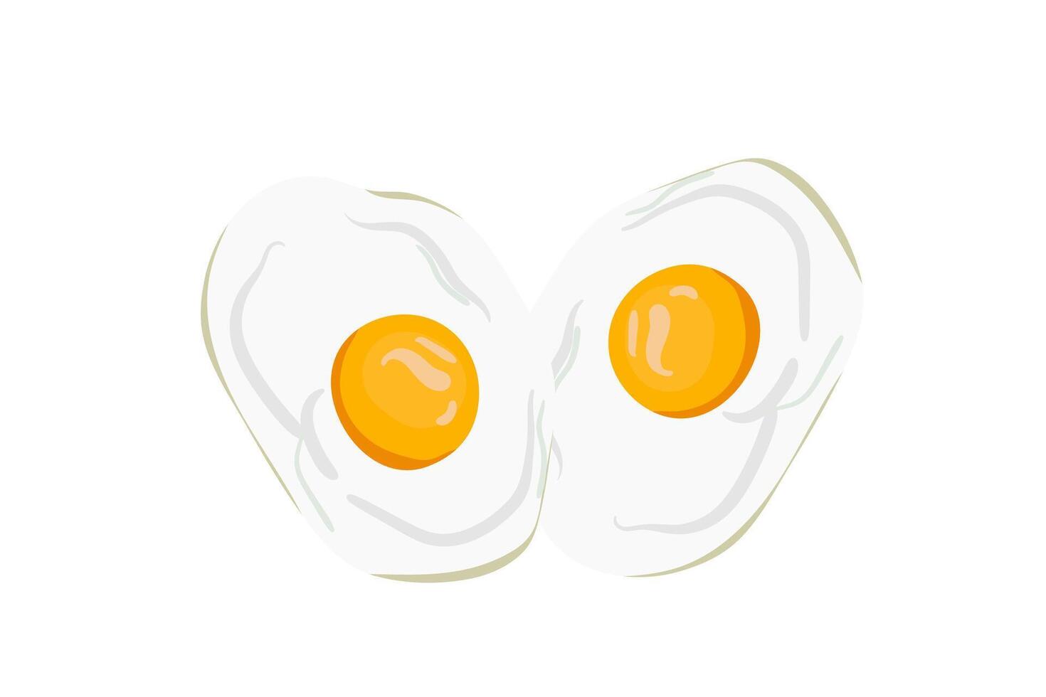 Omelet breakfast with eggs. Healthy eating food. vector