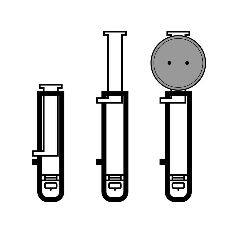 Buttonhole sewing machine foot tool. Button holes vector