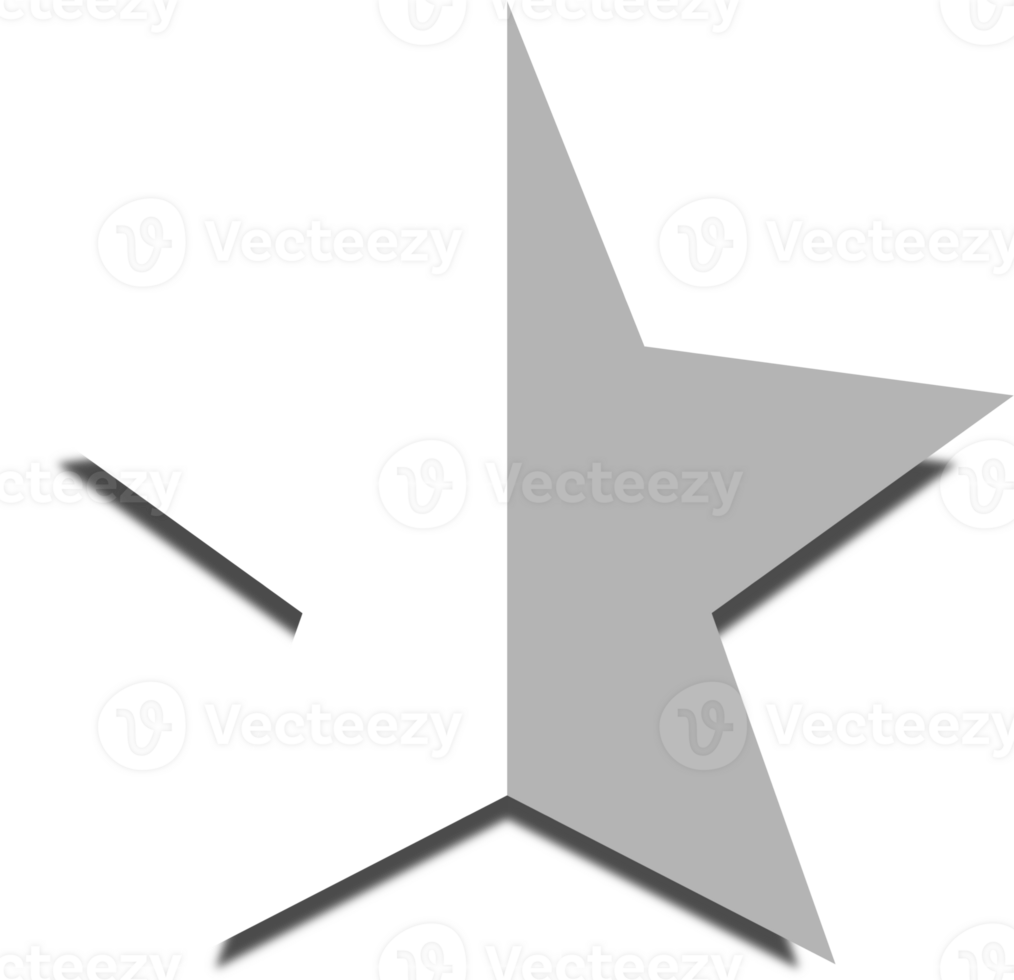 Christmas paper star icon on transparent background png