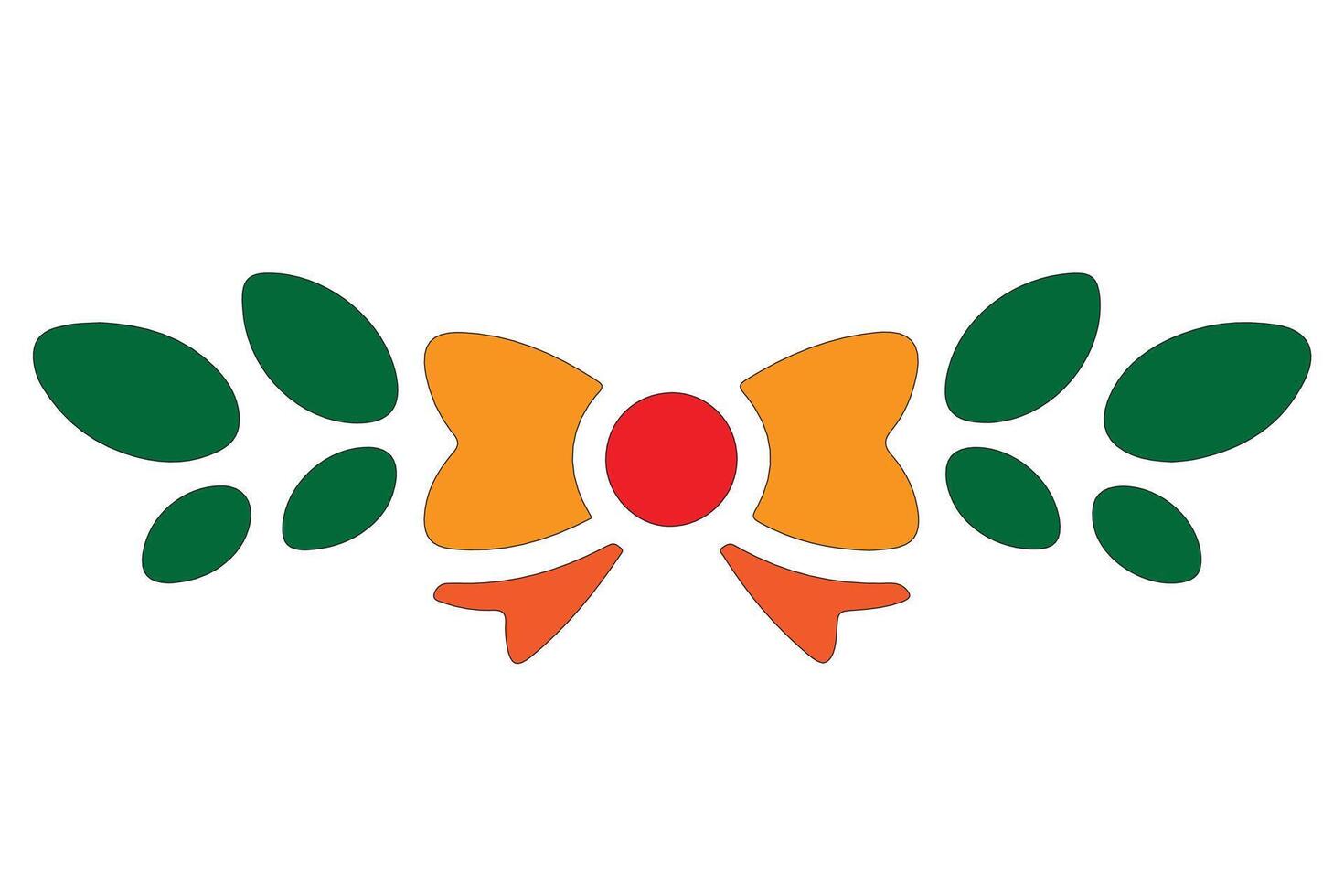 Colorful Decorative Floral and Bow Design vector