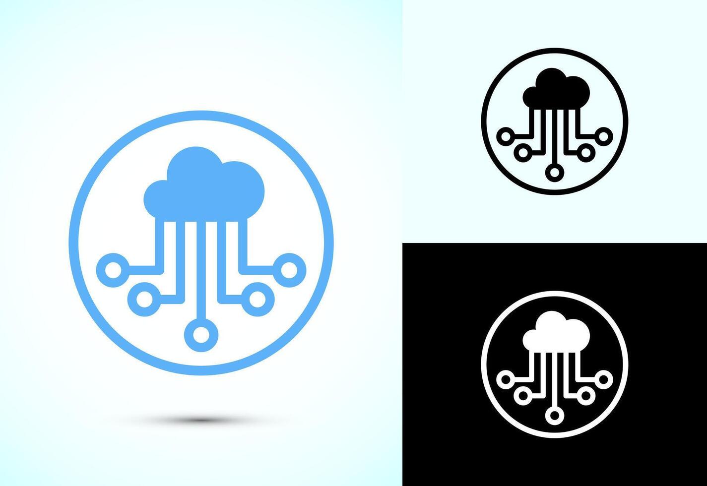 Cloud computing icon design illustration. Data storage icon vector
