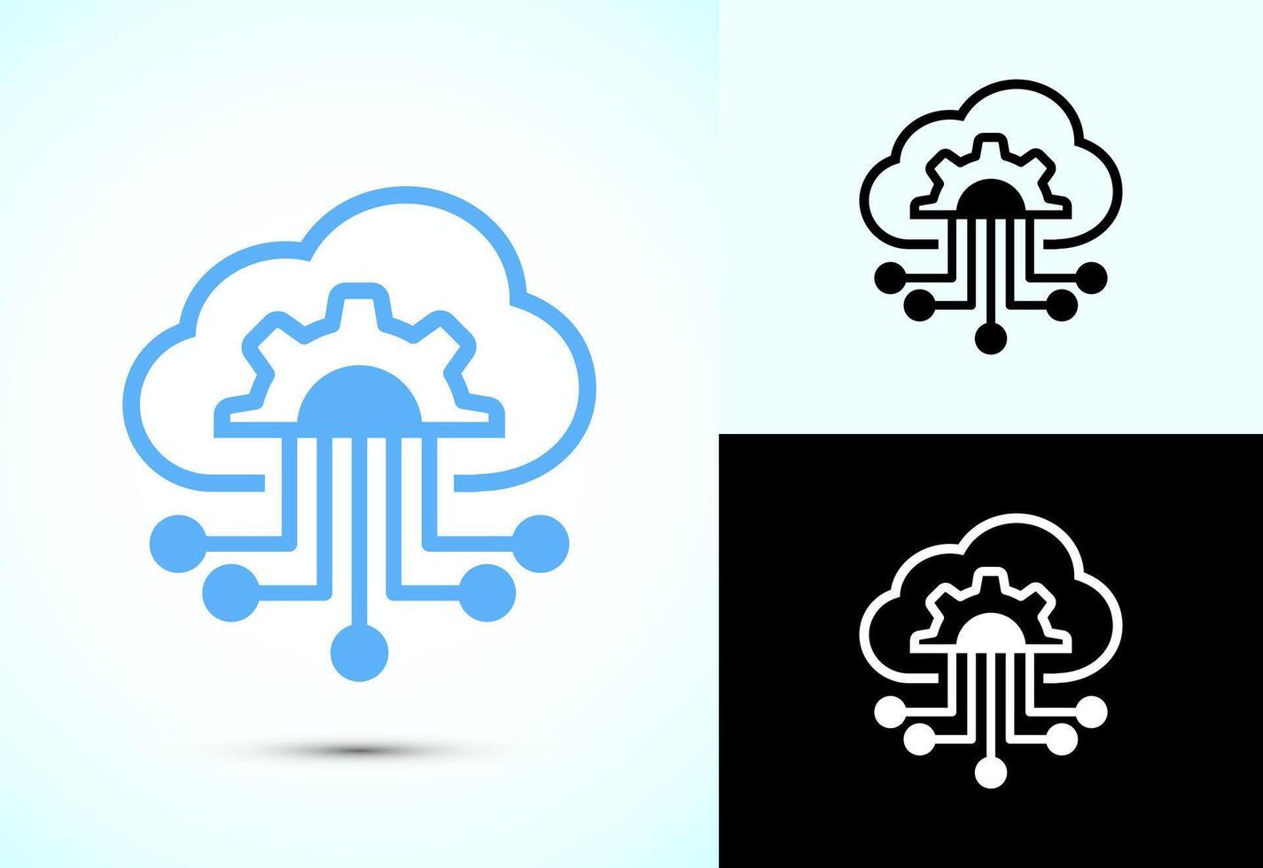 Cloud computing icon vector