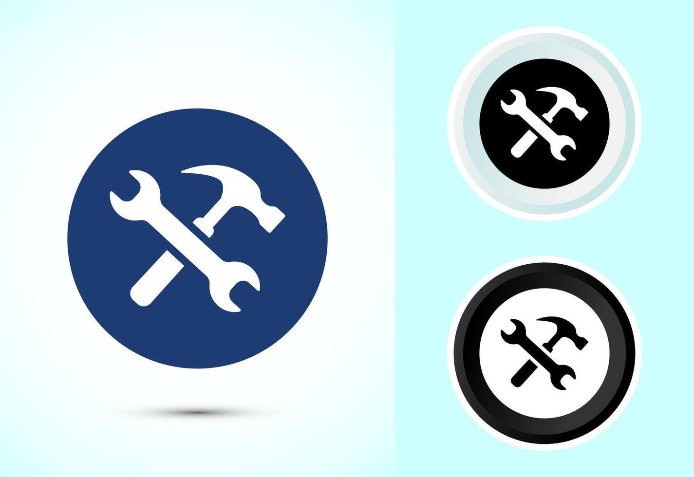 Service icon, maintenance tools icon for apps and websites vector