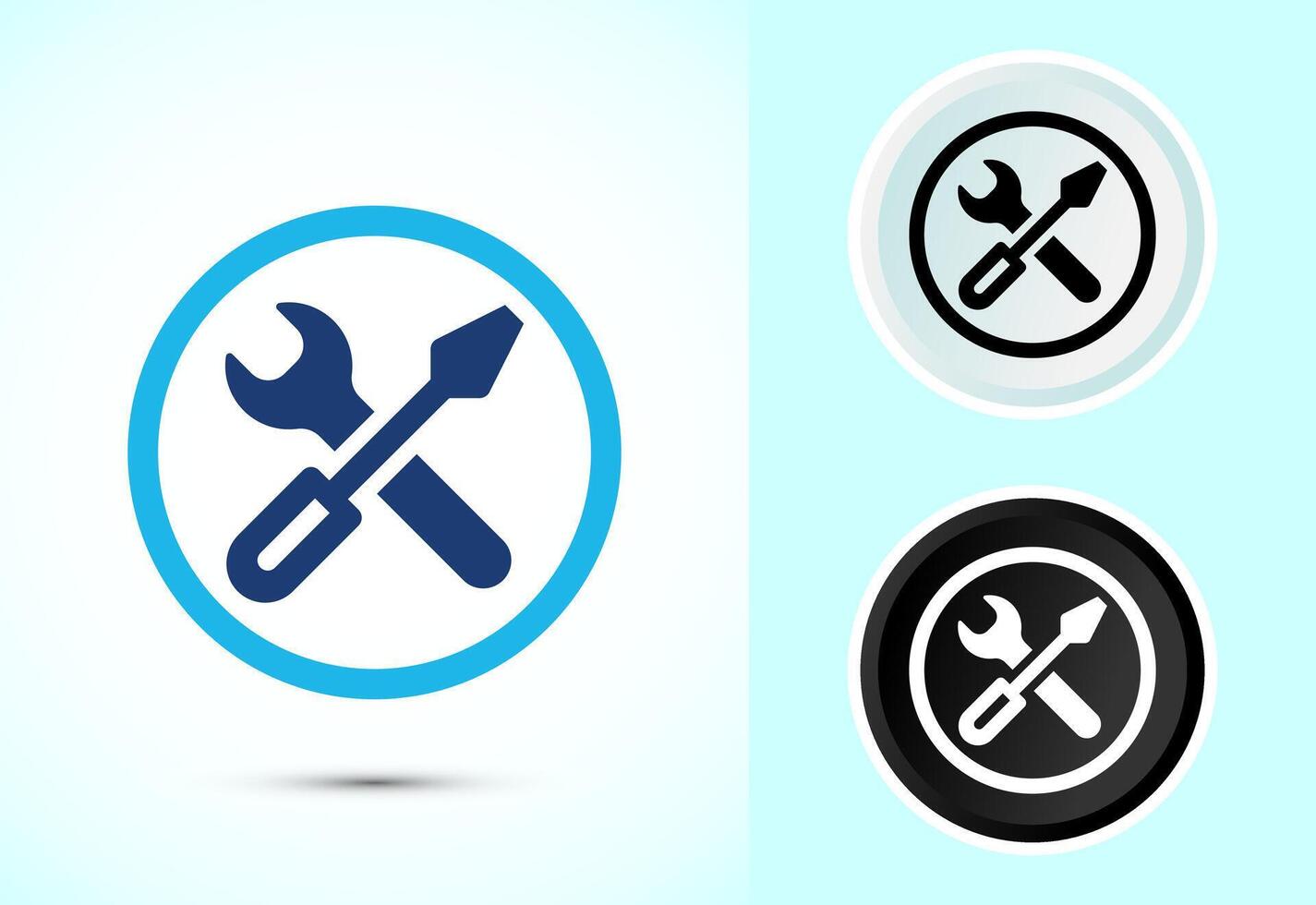 Service icon design illustration, maintenance tools icon vector