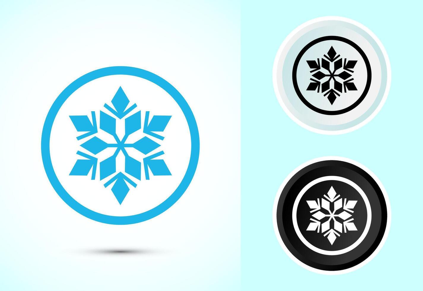 Snowflake icon design, Keep frozen icon, Symbol of snow vector