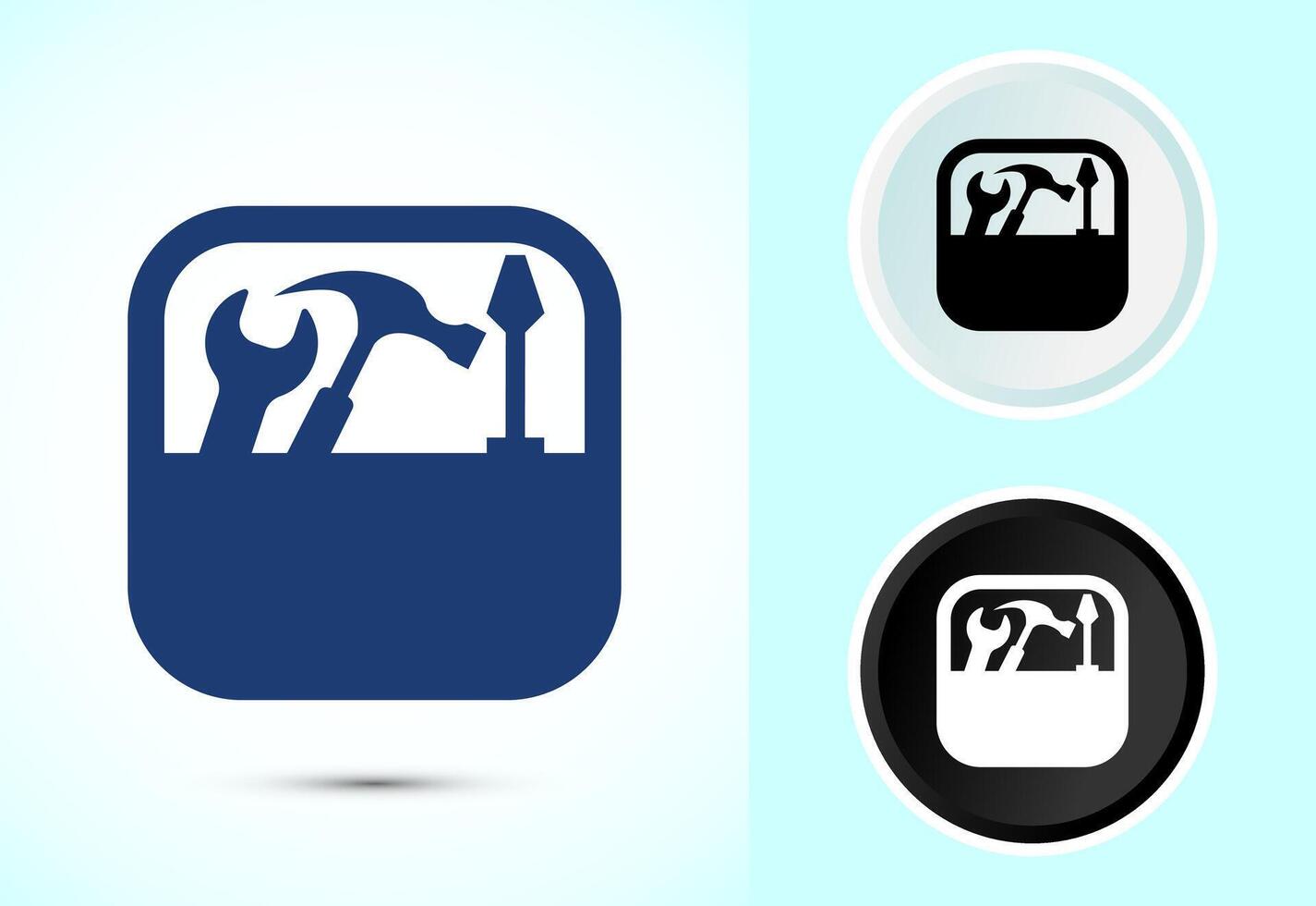 Service icon design, maintenance tools icon for apps and websites vector