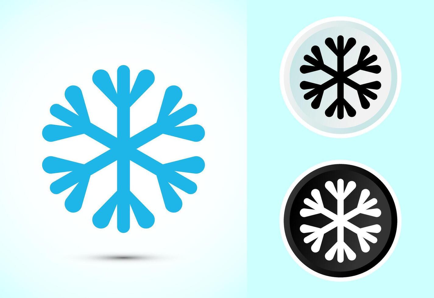 Snowflake icon design, Keep frozen icon vector