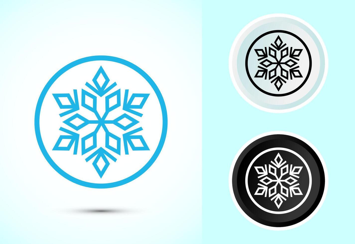 Snowflake icon design, Keep frozen icon, Symbol of snow vector