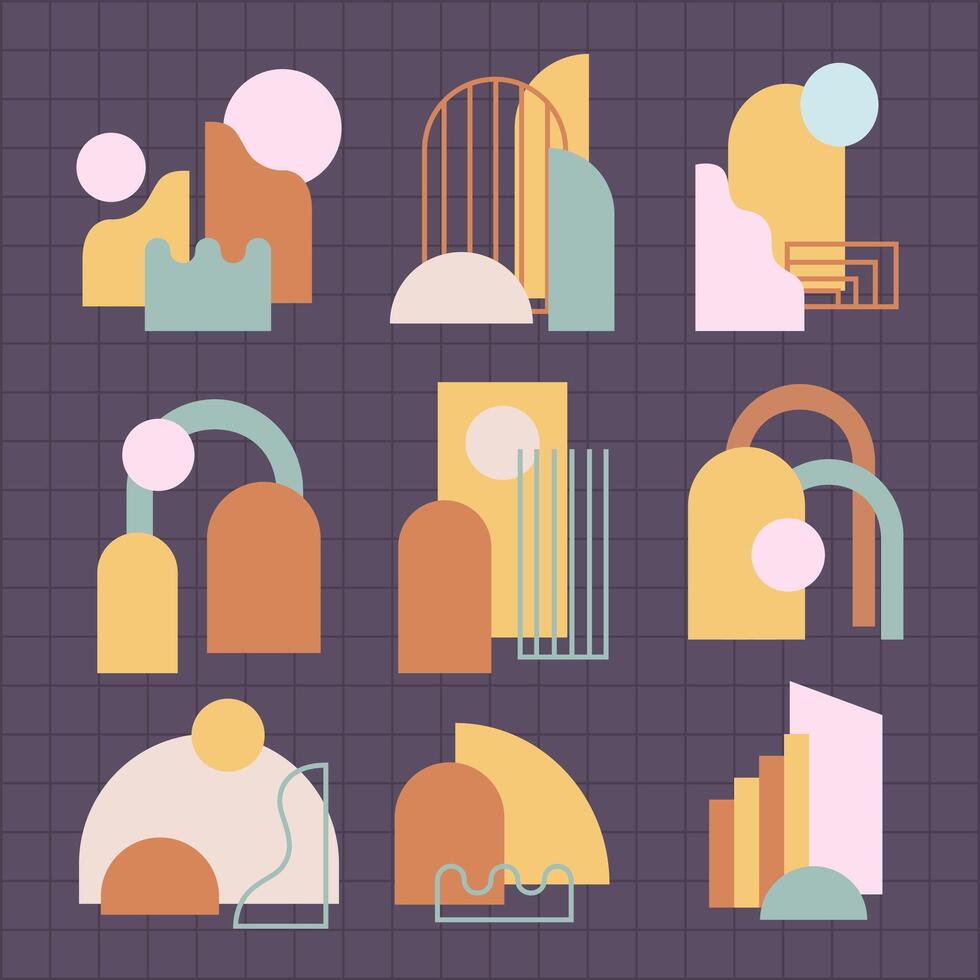 modern geometric for podium backdrop stage vector