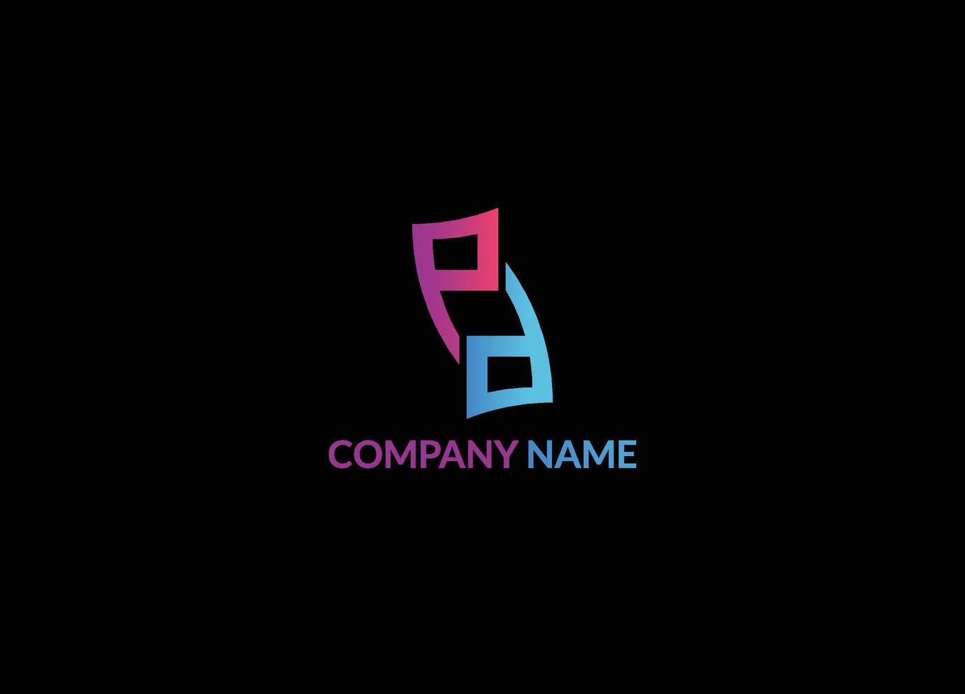 Modern creative Letter PD DP logo icon design template elements. PD logo . DP Logo Icon Template. Minimal unique letter PD DP monogram logo design template. Initials Business logo vector