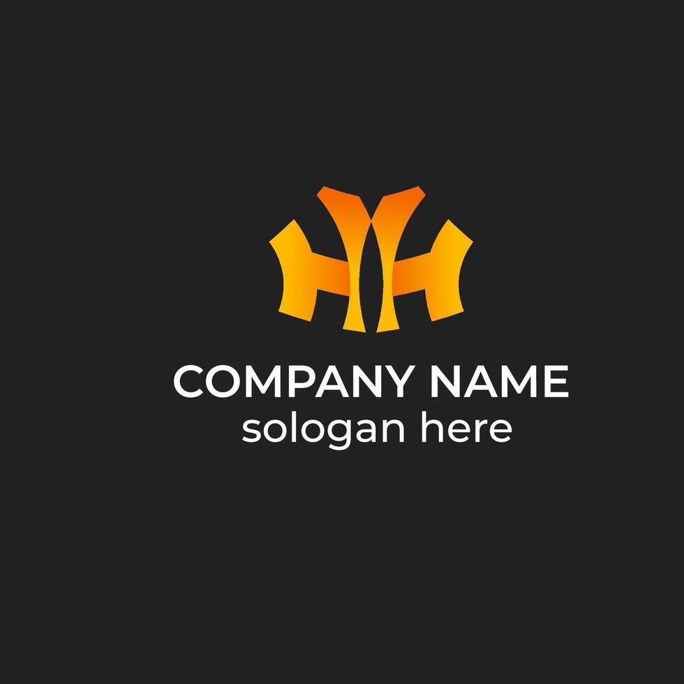 Unique WH Logo Design, Abstract, Modern WH Icon vector
