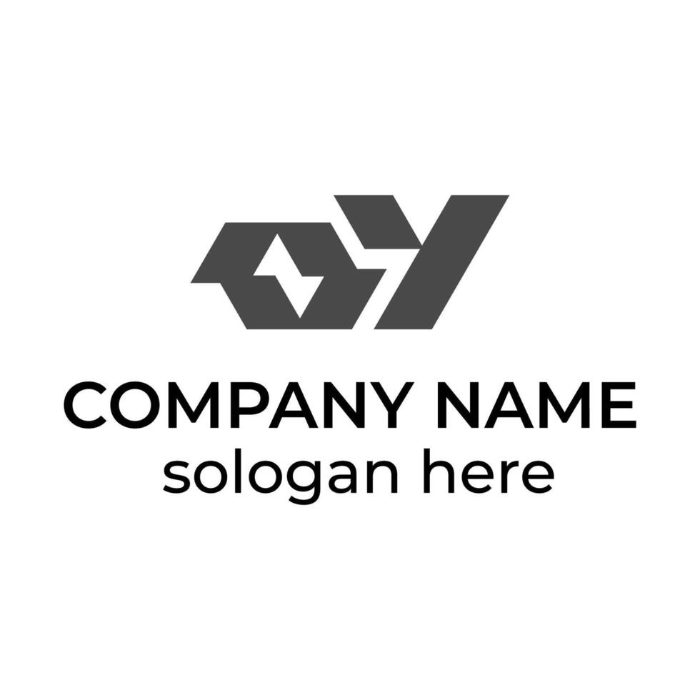 Abstract letter MY logo design design vector