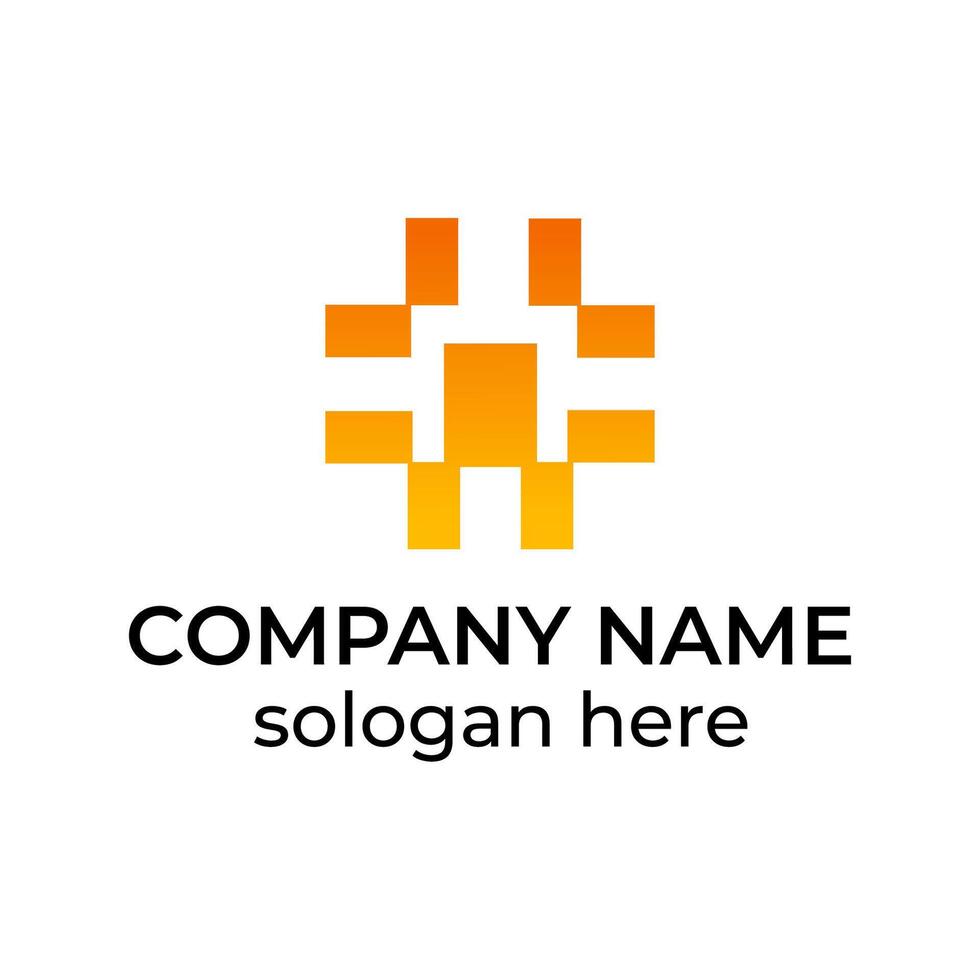 Abstract technology logo design vector