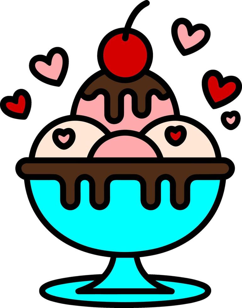 Ice Cream Sundae vector