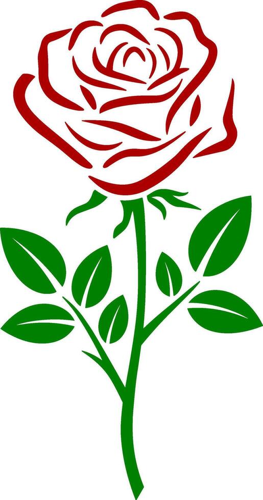 Long Stemmed Rose vector