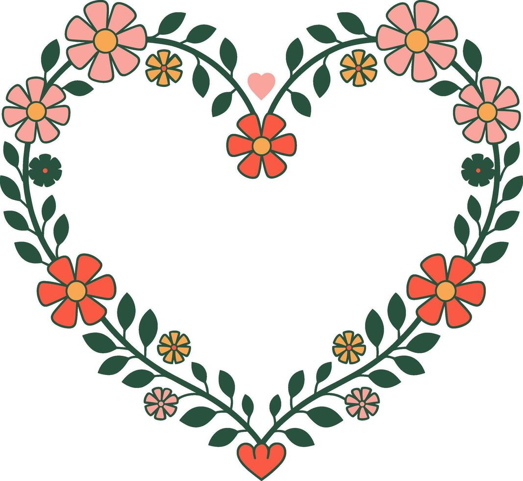 Heart Shaped Wreath vector