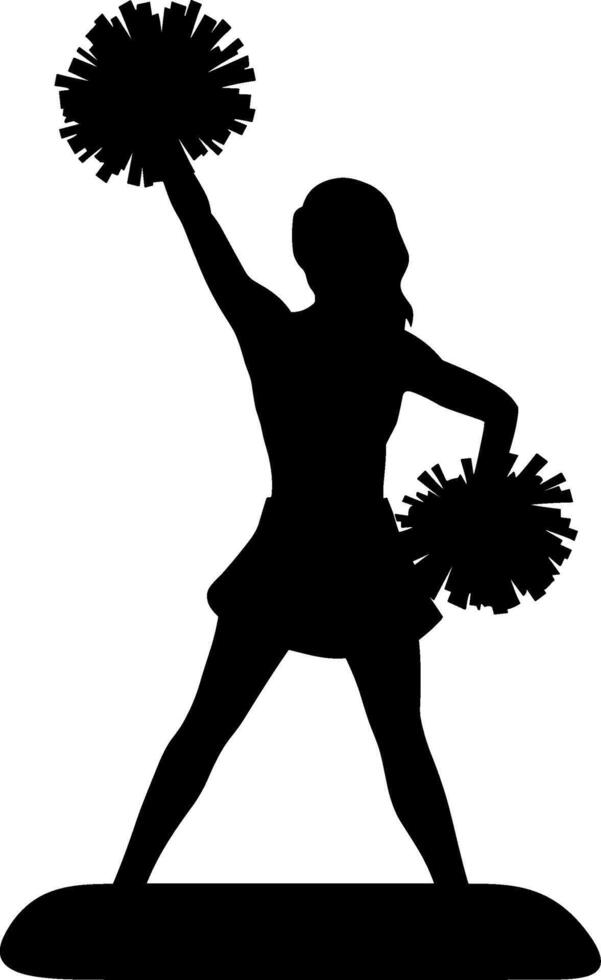 Cheerleader with Pom Poms vector