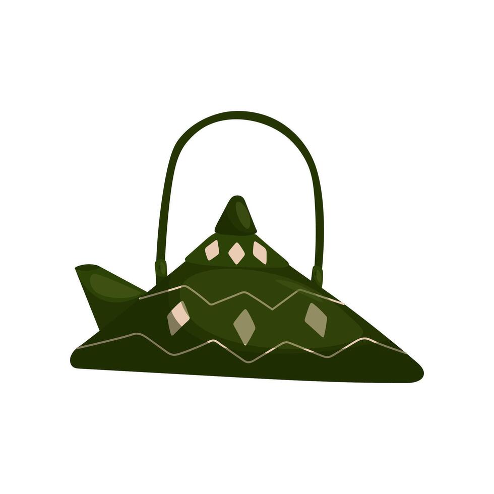 Cute teapot in cartoon flat style. Element for design, posters, fabric patterns, kitchen decor, cafe, dining room. vector