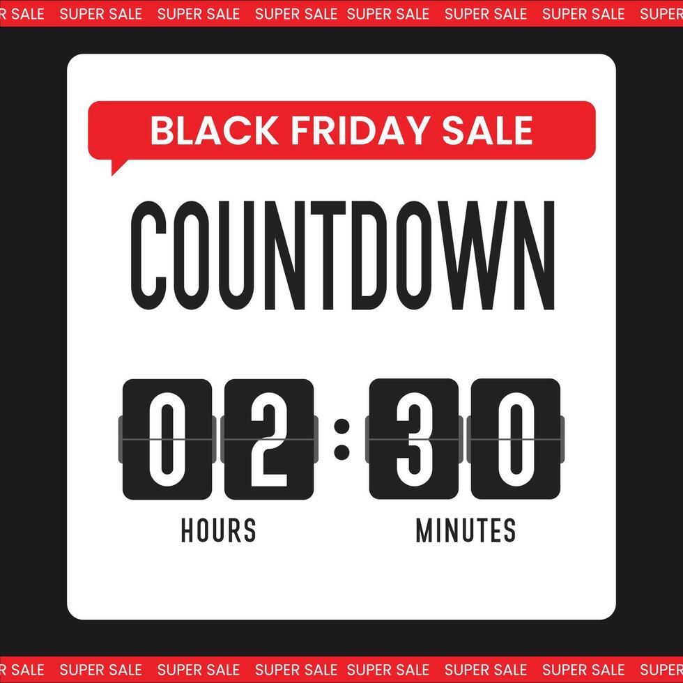 Sales or promotion clock. vector
