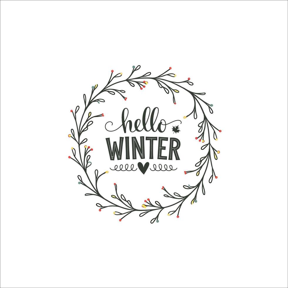 Cozy Winter Graphic Featuring Bold and Cursive Lettering vector