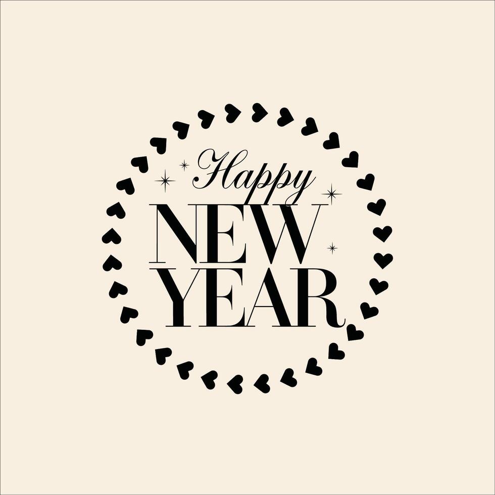 Modern 2025 New Years Art with Sleek Geometric Curves vector